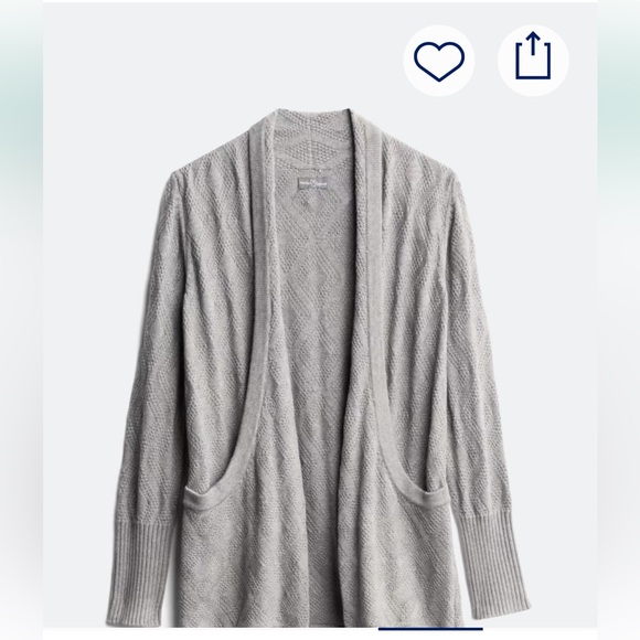 🚨Market & Spruce Antonie Cotton Blend J-Pocket Cardigan in Grey. Medium. - Picture 2 of 8